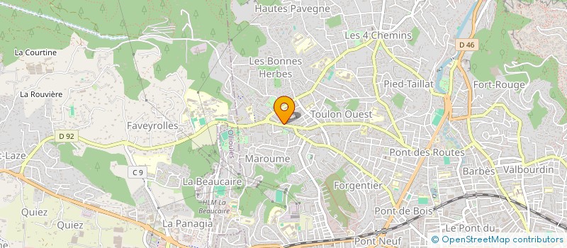 localisation de l'entreprise GARAGE STEF AUTO SERVICES  TOULON