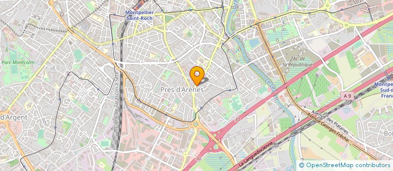 localisation de l'entreprise GARAGE SUD AUTOMOBILES à MONTPELLIER