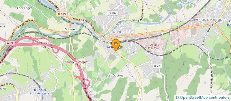 localisation de l'entreprise GARAGE TEILLERE à LOZANNE