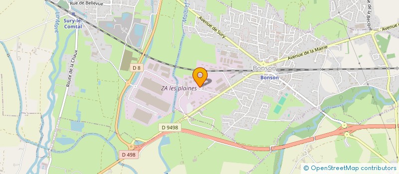 localisation de l'entreprise GARAGE TEYSSIER  BONSON