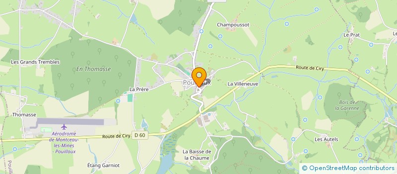 localisation de l'entreprise GARAGE THEVENIN SARL à POUILLOUX