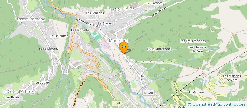 localisation de l'entreprise GARAGE THIOLLAY  MONTRIOND