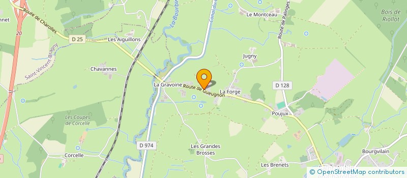 localisation de l'entreprise GARAGE THOMAS & PORNON  SAINT-AUBIN-EN-CHAROLLAIS