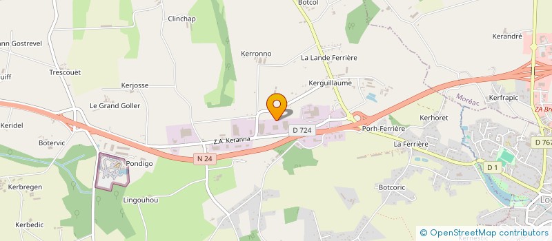 localisation de l'entreprise GARAGE THUDOR  PLUMELIN