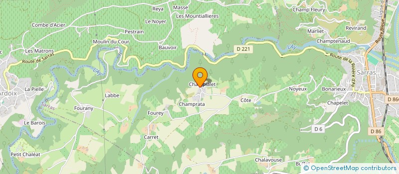localisation de l'entreprise GARAGE TIBOMOTO à SARRAS