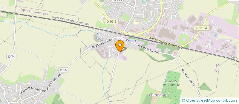 localisation de l'entreprise GARAGE TIERCE à CAUDRY