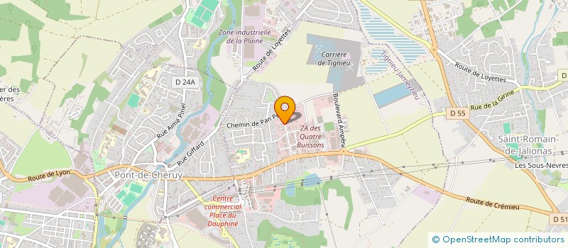 localisation de l'entreprise GARAGE TIGNIEU  TIGNIEU-JAMEYZIEU