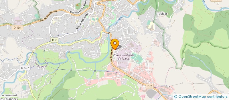 localisation de l'entreprise GARAGE TINLAND  PRIVAS