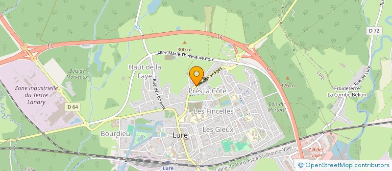 localisation de l'entreprise GARAGE TISSIER  LURE