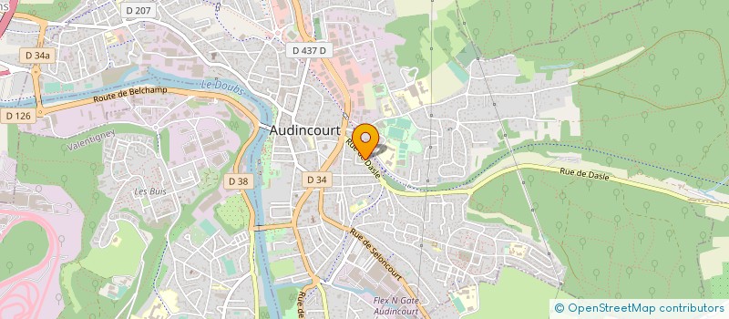 localisation de l'entreprise GARAGE TOURET  AUDINCOURT