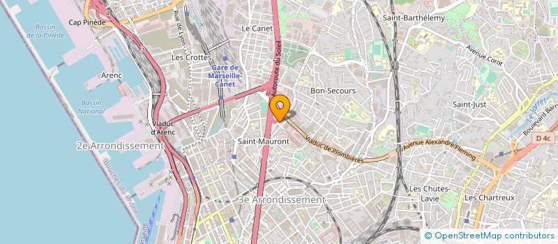 localisation de l'entreprise GARAGE TOURSKI  MARSEILLE