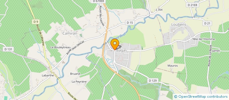 localisation de l'entreprise GARAGE TRESARRIEU  ROQUEBRUNE