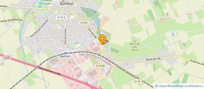 localisation de l'entreprise GARAGE TRONET à BAILLEUL