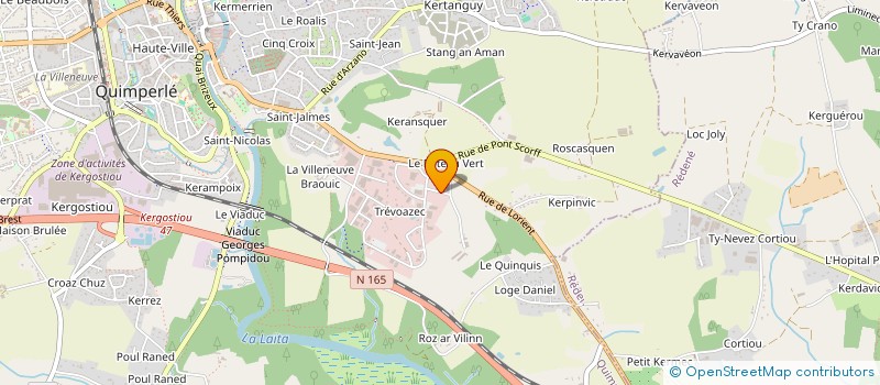 localisation de l'entreprise GARAGE TY LOUIS à QUIMPERLE