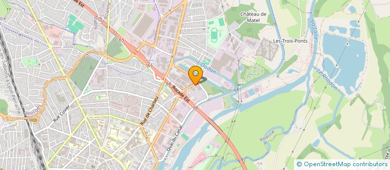 localisation de l'entreprise GARAGE V&R  ROANNE