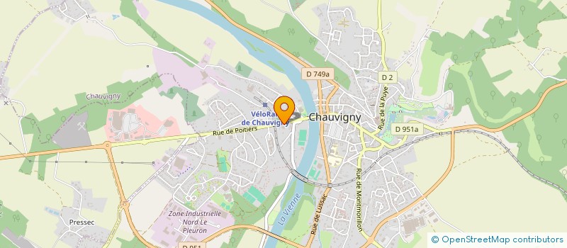 localisation de l'entreprise GARAGE V.V. à CHAUVIGNY