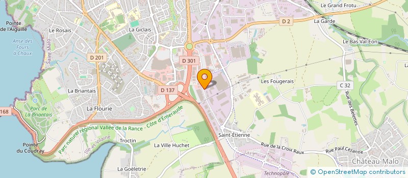 localisation de l'entreprise GARAGE VAUBAN à SAINT-MALO