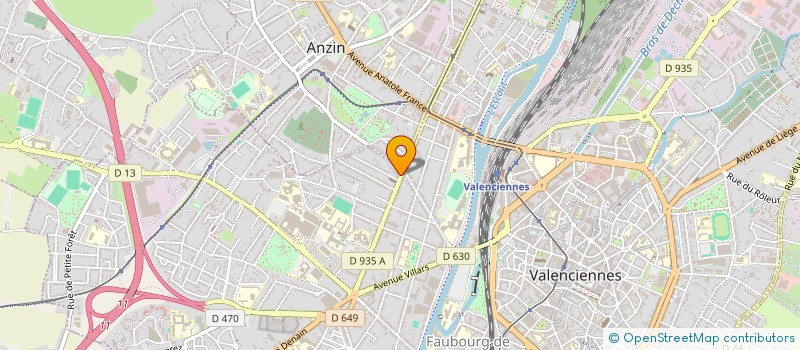 localisation de l'entreprise GARAGE VAUBAN à VALENCIENNES