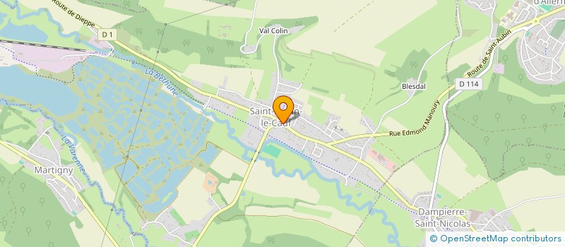 localisation de l'entreprise GARAGE VAUCLIN  SAINT-AUBIN-LE-CAUF