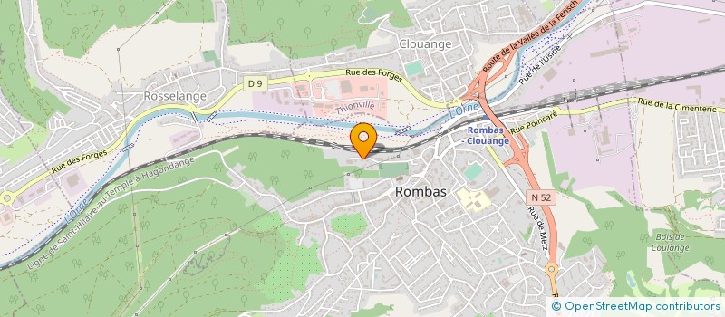 localisation de l'entreprise GARAGE VENTURINI à ROMBAS