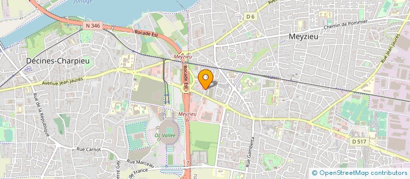 localisation de l'entreprise GARAGE VERNE à MEYZIEU