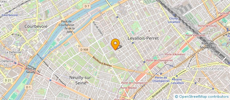 localisation de l'entreprise GARAGE VILLIERS HOLDING à LEVALLOIS-PERRET