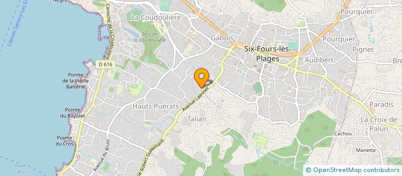 localisation de l'entreprise GARAGE VINAI EURL à SIX-FOURS-LES-PLAGES