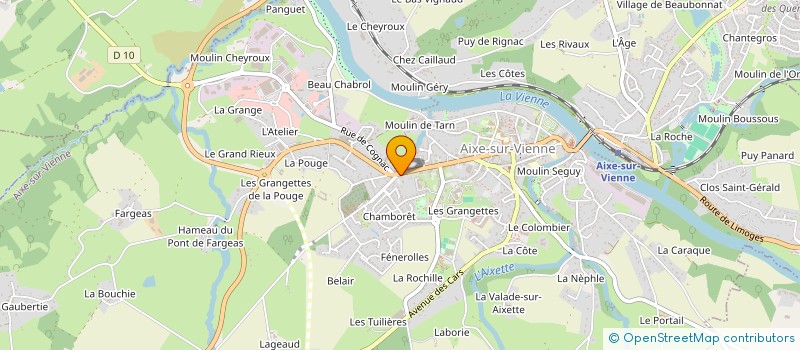 localisation de l'entreprise GARAGE VOUZELAUD FLORENT à AIXE-SUR-VIENNE