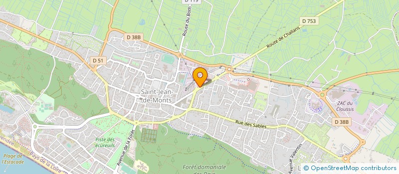 localisation de l'entreprise GARAGE VRIGNAUD à SAINT-JEAN-DE-MONTS