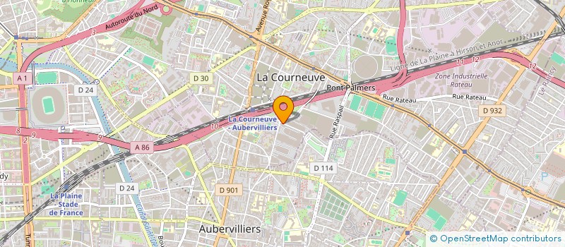 localisation de l'entreprise GARAGE ZAHRA à LA COURNEUVE