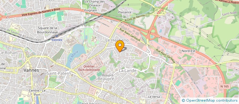 localisation de l'entreprise GARAGES ARMORICAINS à VANNES