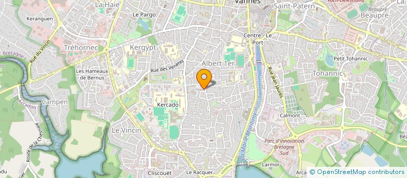 localisation de l'entreprise GARAGES BZH à VANNES