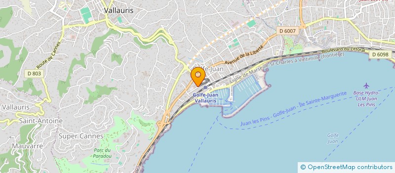 localisation de l'entreprise GARAGES DU BAS LAUVERT à VALLAURIS