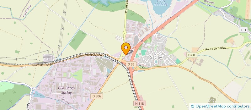 localisation de l'entreprise GARAGES ET ATELIERS REUNIS à SACLAY