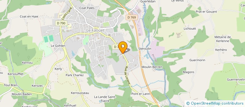 localisation de l'entreprise GARAGES VALERIE BOURGES  LE FAOUET