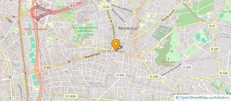 localisation de l'entreprise GARAMIER  MONTREUIL