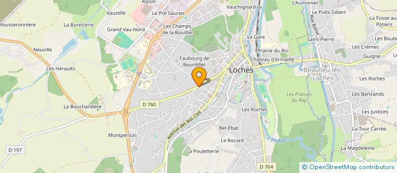 localisation de l'entreprise GARAMOND ET COMPAGNIE  LOCHES