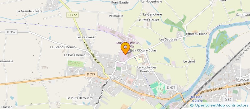 localisation de l'entreprise GARANCE  GUIPRY-MESSAC