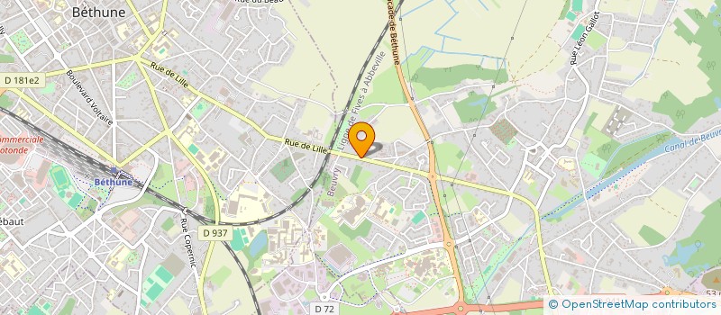 localisation de l'entreprise GARANCE  BEUVRY