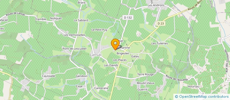 localisation de l'entreprise GARANCE CREATION  LANSAC