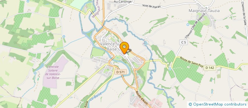 localisation de l'entreprise GARANGE  VALENCE-SUR-BAISE