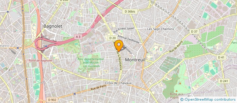 localisation de l'entreprise GARANT INFORMATIQUE à MONTREUIL