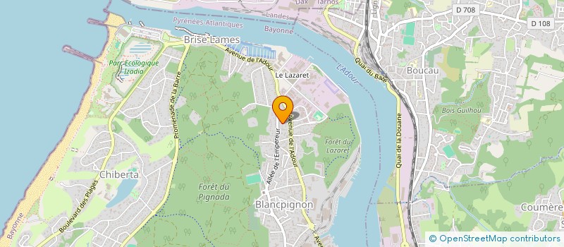 localisation de l'entreprise GARAT BANAKETA à ANGLET
