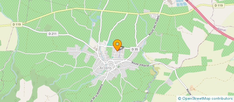 localisation de l'entreprise GARAUD 2029  ARZENS