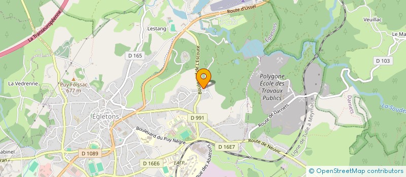 localisation de l'entreprise GARAUDE ET VERDIER à EGLETONS