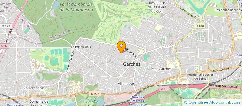 localisation de l'entreprise GARCHES COURTAGE à GARCHES