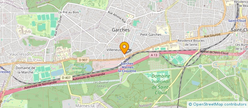 localisation de l'entreprise GARCHES VAUCRESSON IMMOBILIER à GARCHES
