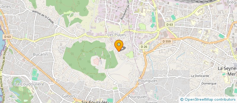 localisation de l'entreprise GARCIA DEVELOPPEMENT à SIX-FOURS-LES-PLAGES