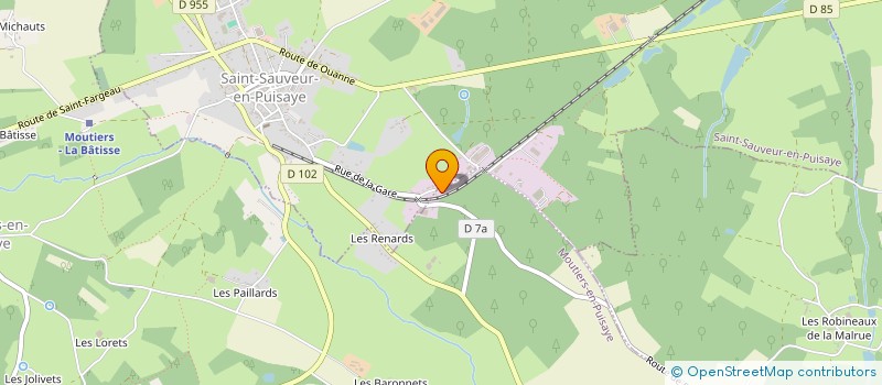 localisation de l'entreprise GARCIA MATERIAUX à MOUTIERS-EN-PUISAYE