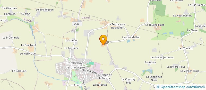 localisation de l'entreprise GARCON  PARTHENAY-DE-BRETAGNE